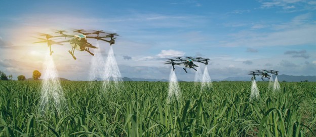Agriculture drone formation